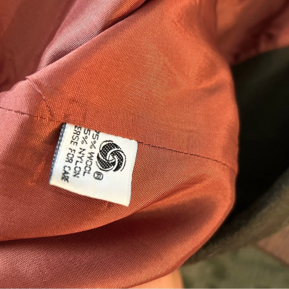 Vintage Green Wool Long Coat - Picture 4 of 4